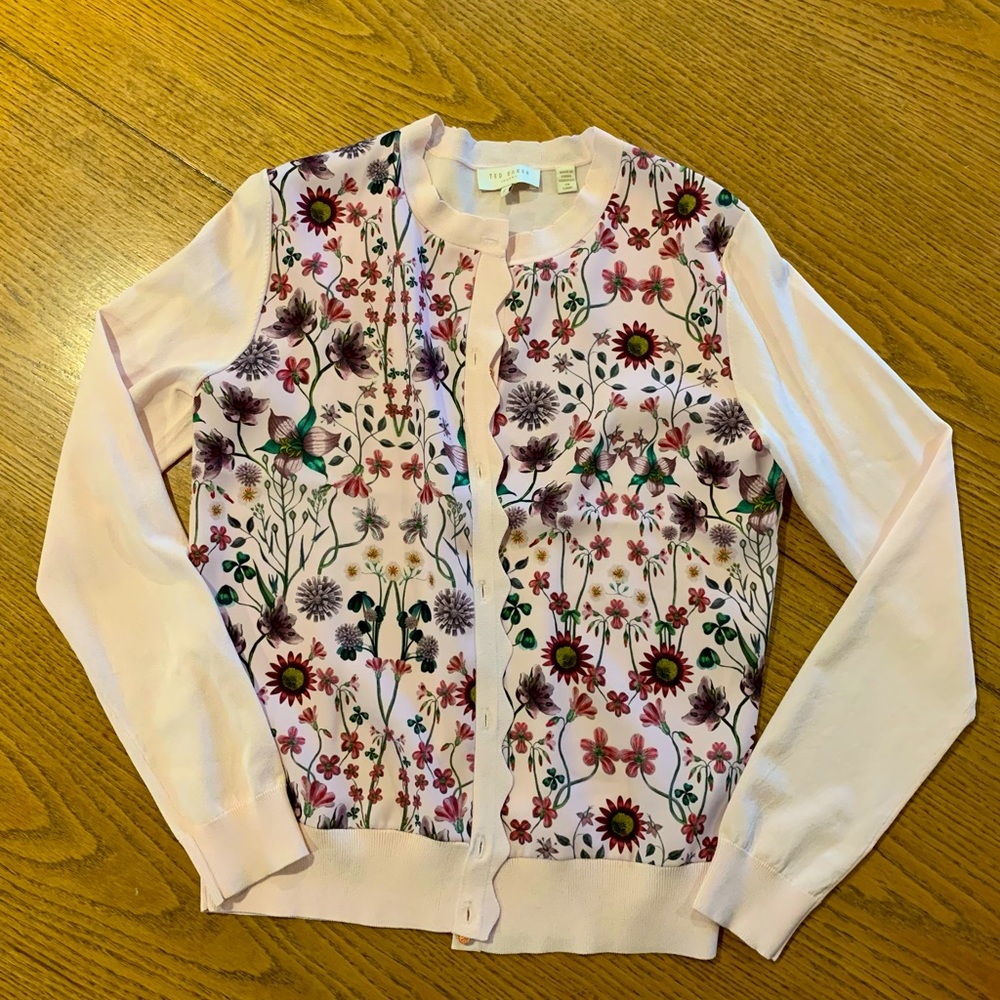Ted Baker Floral Cardigan size 2